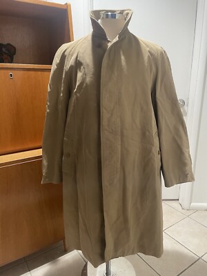 Vintage Aquascutum Trench Mac Coat 40R Saks Fifth Ave 60s 70s