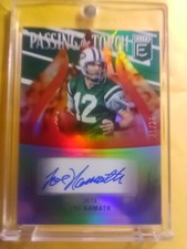 2022 Donruss Elite Passing The Torch Joe Namath And Zach Wilson DUAL Auto #21/25