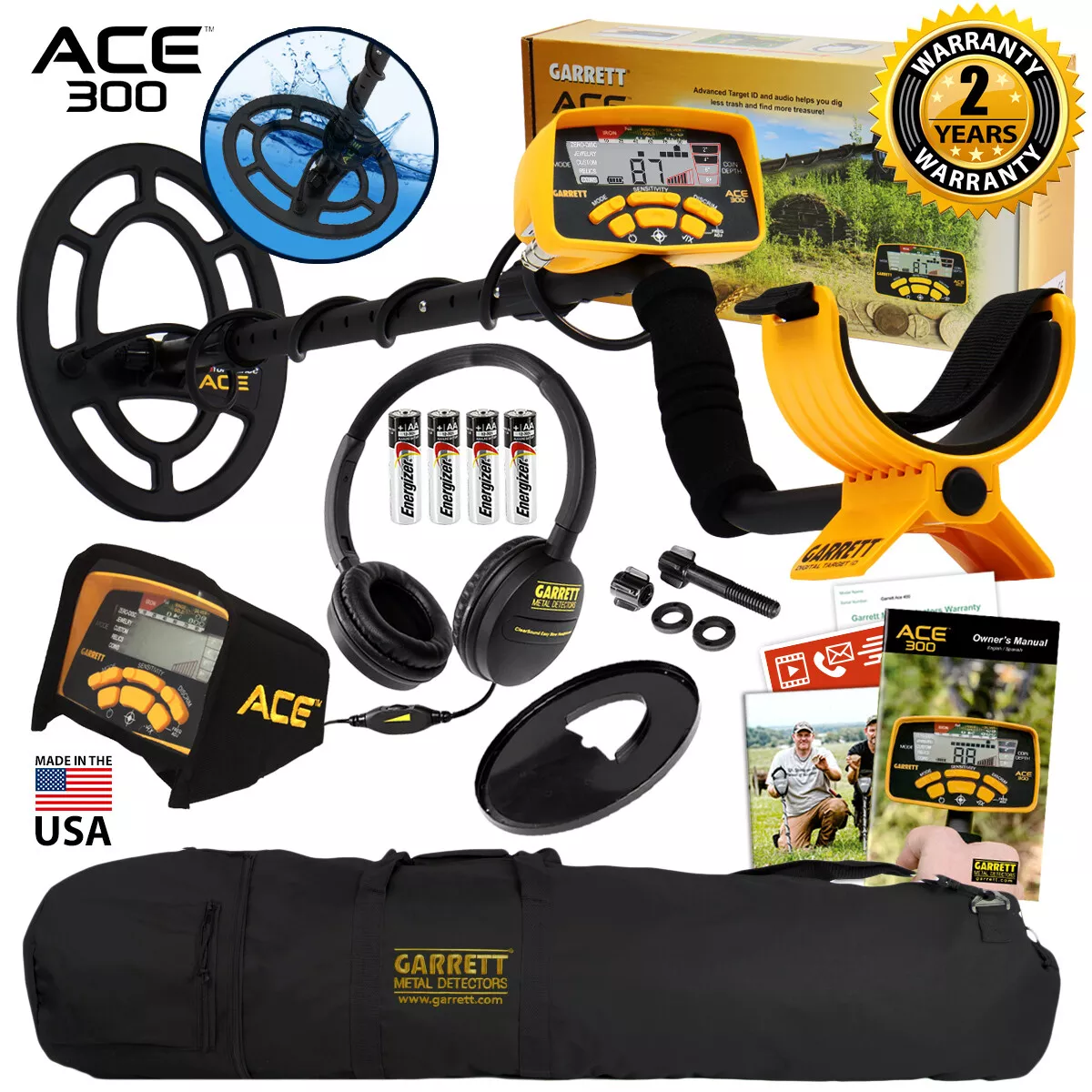 Garrett ACE 400 Metal Detector with ClearSound Headphones, Pouch, and Carry  Bag並行輸入 通販