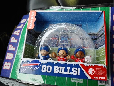 2022 WEGMANS LITTLE PEOPLE BUFFALO BILLS with mat Josh Allen Fisher Price 
