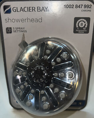 Glacier Bay - Showerhead - 3 Spray Settings - 3.5'' - Chrome - 1002 847 992