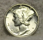 1937 uncirculated mercury dime full bands