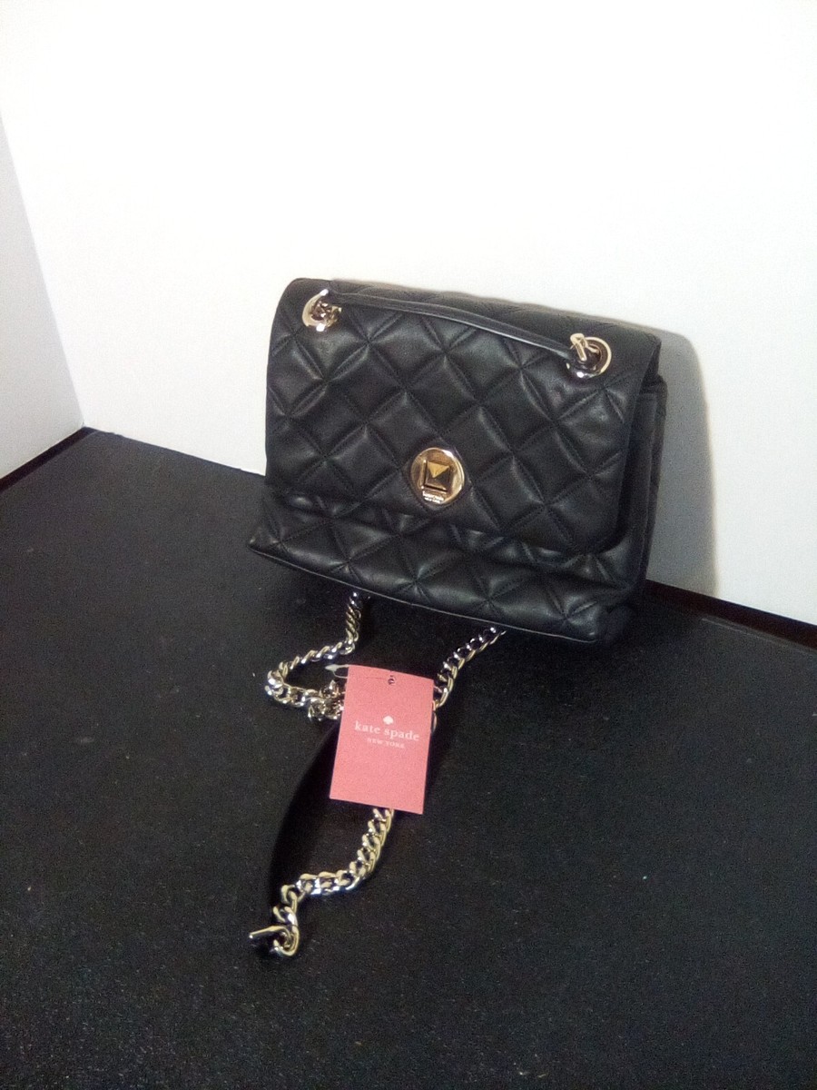Kate Spade New York Natalia Black Quilted Leather Crossbody