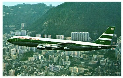 Cathay Pacific Airplane In Flight Over Hong Kong Airline Issued
