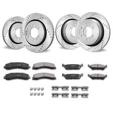 VEVOR Drilled Slotted Front&Rear Brake Rotors Pads Kit for 2012-2020 Ford F-150