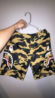 パンツ A BATHING APE 1st camo beach shorts BAPE “1st Camo Side Shark beach shorts Yellow” Size M | eBay