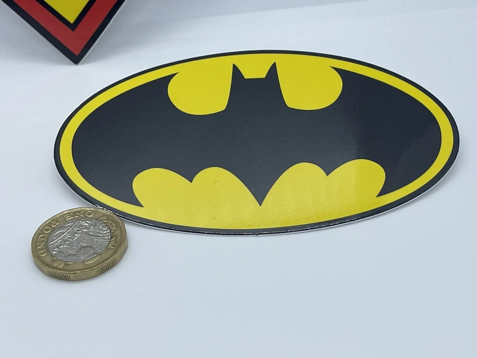 Batman & Superman Logo Laptop Decal Sticker Set - Image 3 of 3