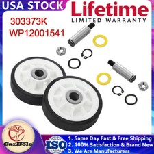 For Maytag Dryer Roller Wheel Drum Support Kit 303373K for 1200154 1312948 2Pack