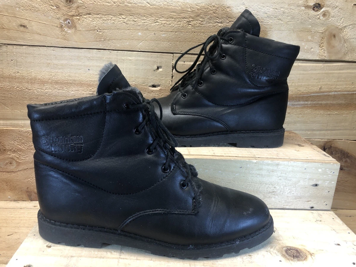Black leather boots size clearance 10