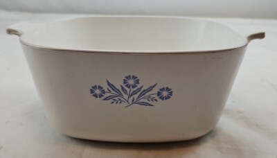 Vintage Corning Ware Blue Cornflower  2-1/2 Qt Pyroceram 1958-59 Rare A-26