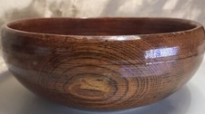 Folk Art, Marked X, Hand Hewn, Turned and Decorated Ribbed Wooden Bowl