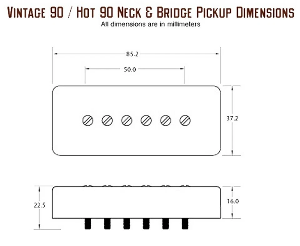 Tonerider V90-CR 'Vintage 90' P90 Soapbar Guitar Pickups Cream. Single or Set - Image 2 of 3