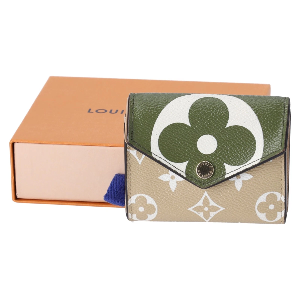Louis Vuitton M67640 Monogram Giant Portefeuille Zoe Khaki Trifold 