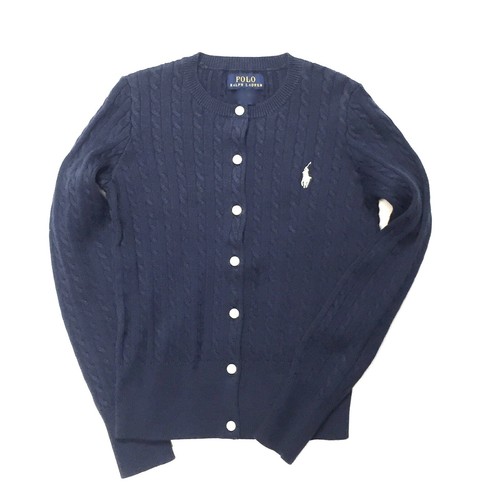Polo Ralph Lauren Girls Cable Knit Sweater Cardigan Kids Size 8-10 Medium - Picture 3 of 5
