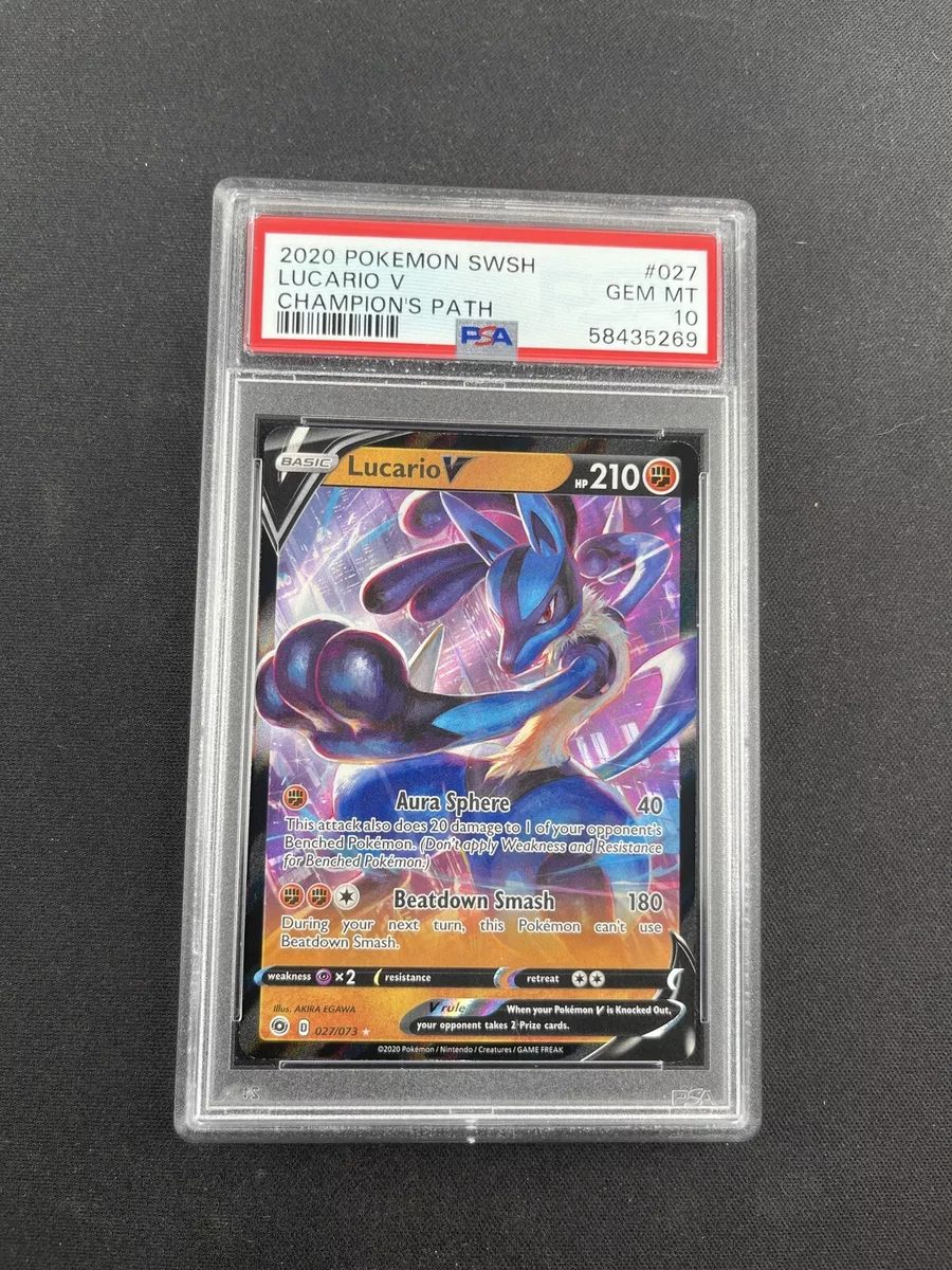 Pokemon Champions Path #027 Lucario V PSA 10