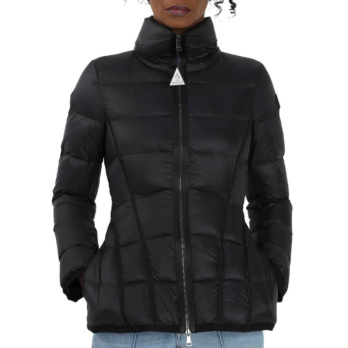 Moncler Logo Patch Puffer Jacket in Black