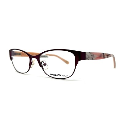 Marchon Eyeglasses Frames M-ANNISA 505 PLUM Cat Eye Full Rim 54-17-140