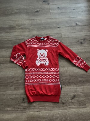 Moschino Red Sweater Wool  Dress Girls size 10 years