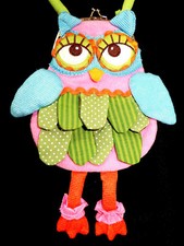 GIRLS OWL CLUTCH PURSE Kids Children KISS LOCK CLASP Pink Bag WRISTLET Unbranded