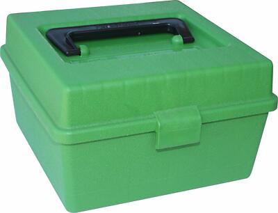 MTM 100 Round Deluxe Handled Magnum Flip-Top Rifle Ammo Case