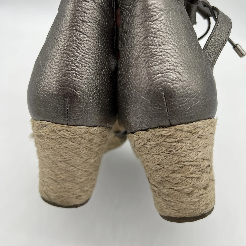 Sandalias de cuña Vionic para mujer alpargata de peltre talla 9 Foto 4 de 4