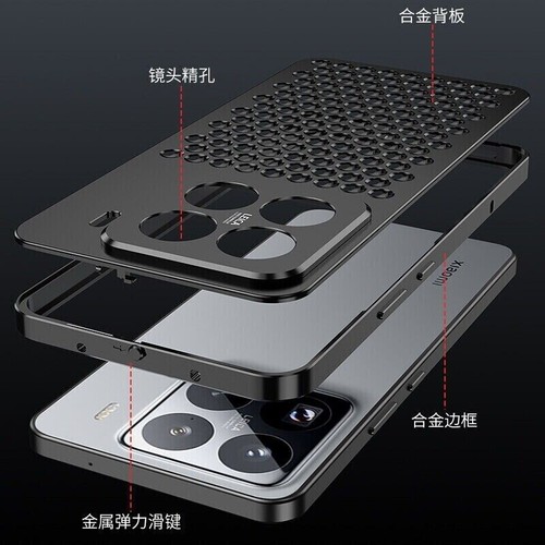For Xiaomi 15 Pro, Luxury Metal Alloy Heat Dissipation Armor Buckle Cover Case - Picture 7 of 11