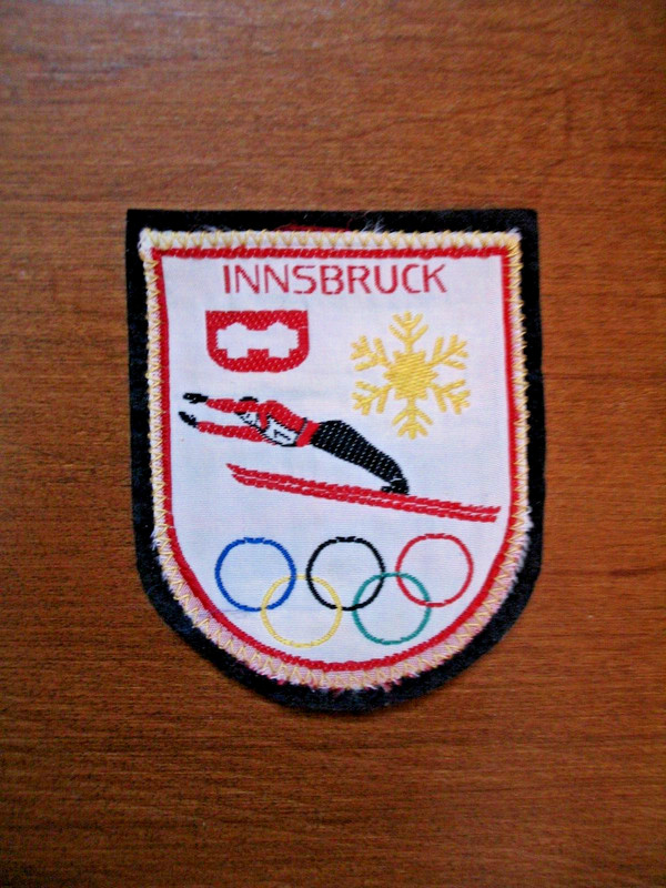 Vintage 1964 Innsbruck Austria Olympic Games Ski Jump Skiing Patch
