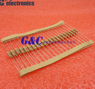 500PCS 1KΩ 1K Ohm 1/4W 0.25W 5% Carbon Film Resistors CF A3GS | eBay