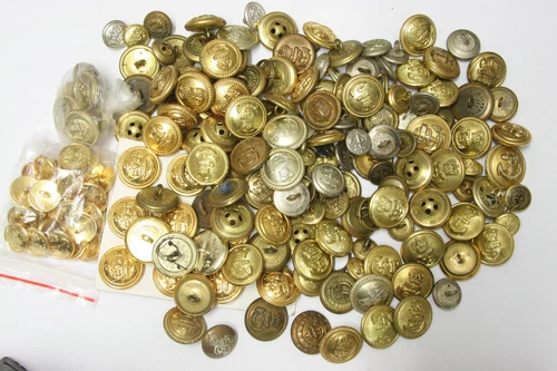 150x THE ROYAL NAVY BRASS BUTTONS- GAUNT LONDON WW1 WW2 Era