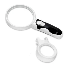 New 2 Pieces Set Magnifying Glass 5X 10X HD Handheld Reading Magnifier