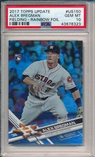 Alex Bregman Astros 2017 Topps Update Rookie RC Rainbow Foil PSA 10