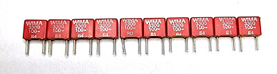 Kondensator 10 x 3300 pF 100 V (3,3 nF) RM 5  Wima MKS Folienkondensator
