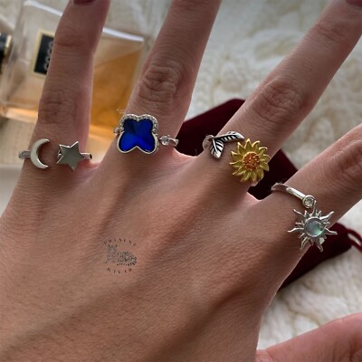 Fidget Ring Women   ADHD Worry Relief Spinner Ring for Everyday Use