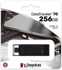 Kingston 256GB DataTraveler 70 USB 3.2 Flash Drive Memory Stick USB Type C