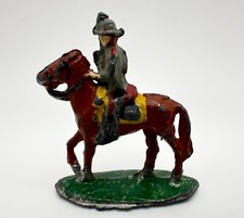 TINY Antique Barclay Britains Lead Soldier Riding Horse Figure 2" TALL Painted