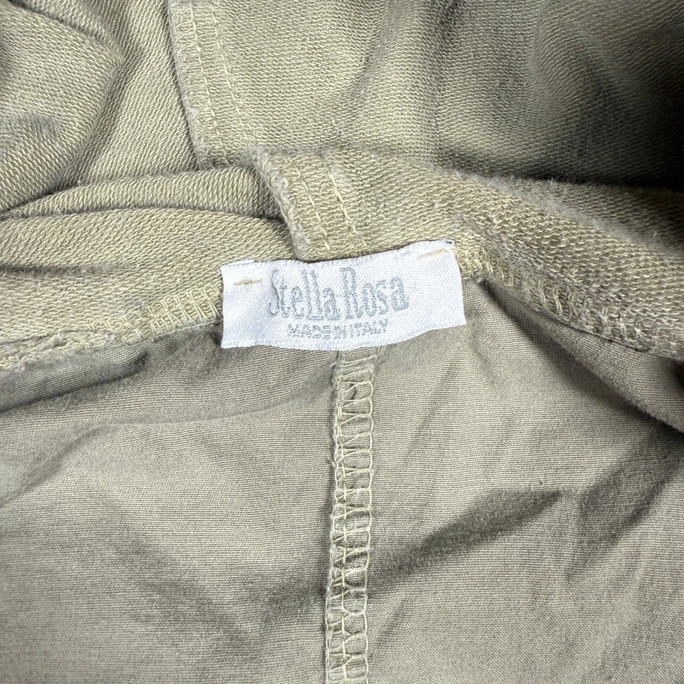 Женская универсальная куртка Stella Rosa с капюшоном на зеленых пуговицах спереди из хлопковой смеси размер M - Изображение 3 из 4