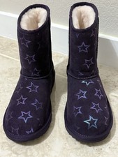 Ugg Kids' Classic II Iridescent Stars Boot In Nightshade Purple Color Size 6 .