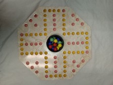 Vintage WAHOO Board Game Aggravation 2 to 4 player Hand made in USA Marble Board