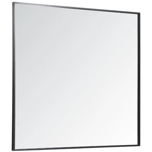 Elegant Decor Eternity 40" x 36" Contemporary Metal Frame Mirror in Black - Picture 5 of 12