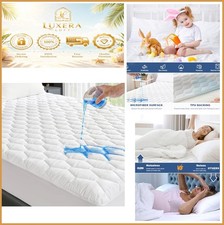 NEW Waterproof Twin Mattress Protector Quilted Cotton TPU Fits 18" Deep White