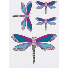 4 x 'Dragonfly' Temporary Tattoos / Transfers TO00034341 