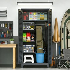 73 Slate Metal Storage Cabinet, Tool Organize...