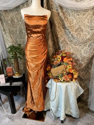 My Xiang Chen Beautiful Airline Dress Size 6 Brown Color