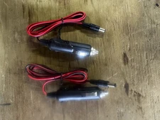 (Qty Of 2) DC 5.5X2.1MM Male to 12V Car Cigarette Lighter Plug Adapter Cable