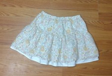 Girls Summer Skirt Size Large 10/12 Floral Design Lined Ruffle