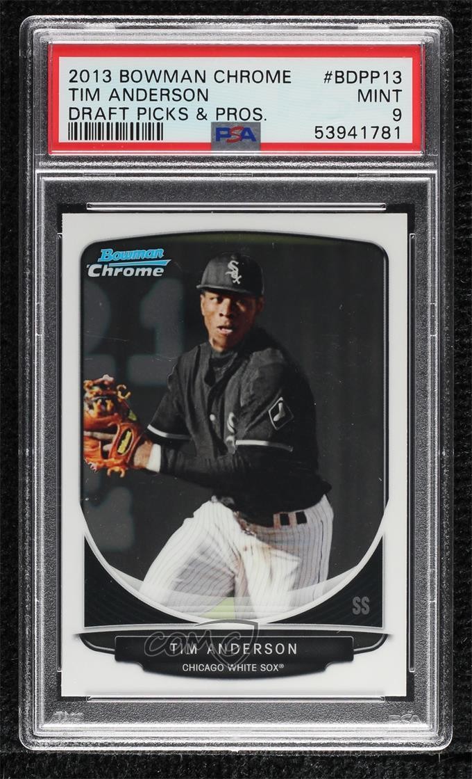 2013 Bowman Draft Draft Picks Chrome Tim Anderson #BDPP13 PSA 9 MINT 14qo