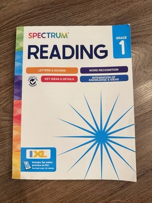 Spectrum Reading Grade 1 Workbook Beginner Level w/ IXL Online Practice