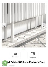 victoria plumb Keswick White 3 Column Radiator Feet 