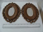 Vintage Brown Home Interior Homco Syroco Wall Mirror Set Of 2 Faux Wicker Rattan