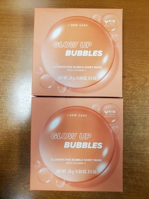 2 Boxes of 5: I DEW CARE Glow Up Bubbles Sheet Mask (Exp 10/26) 6117-D4